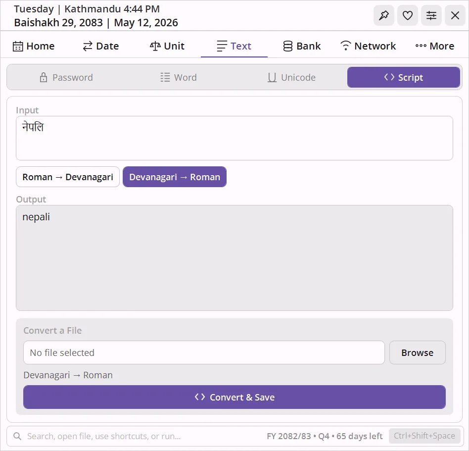 Script converter